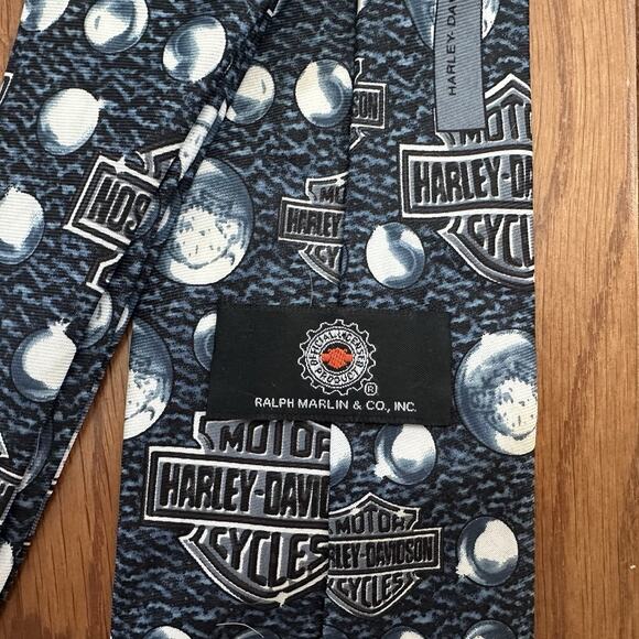 Vintage Ralph Marlin & Co Inc 1998 Harley-Davidson Tie - Picture 4 of 6